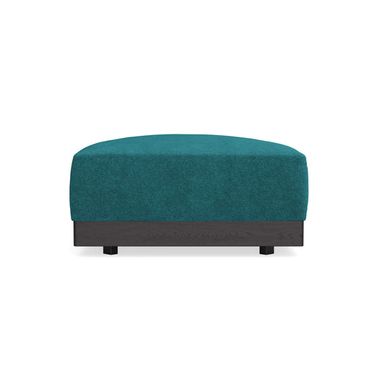 Modular Bondi Black Ottoman in Ocean | Memory Foam Blend