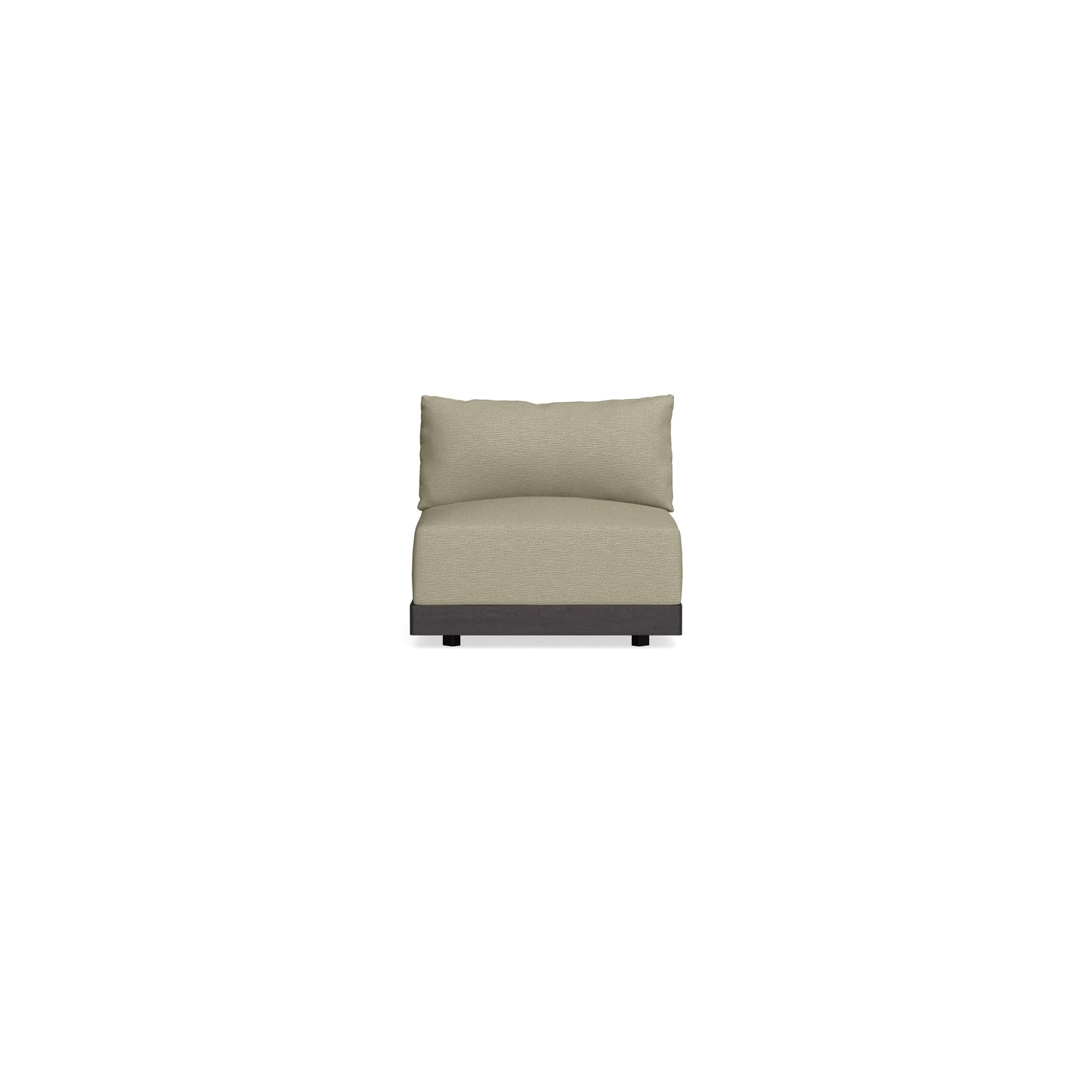Modular Bondi Black Armless Chair in Cappuccino | Memory Foam Blend