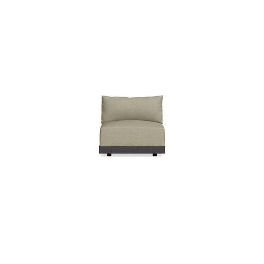 Modular Bondi Black Armless Chair in Cappuccino | Memory Foam Blend