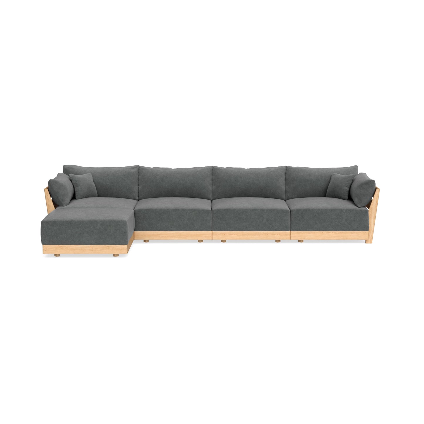 Slipcover Only - Modular Bondi 4-Seater Sectional in Chimney Gray