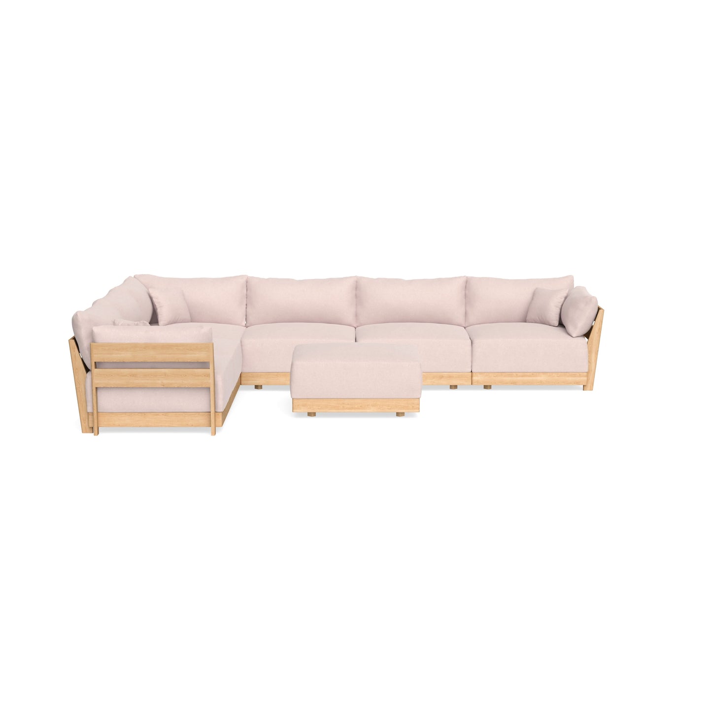 Slipcover Only - Modular Bondi 6-Seater Corner Sectional + Ottoman in Peony