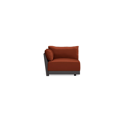 Modular Bondi Black End Chair in Rust | Memory Foam Blend