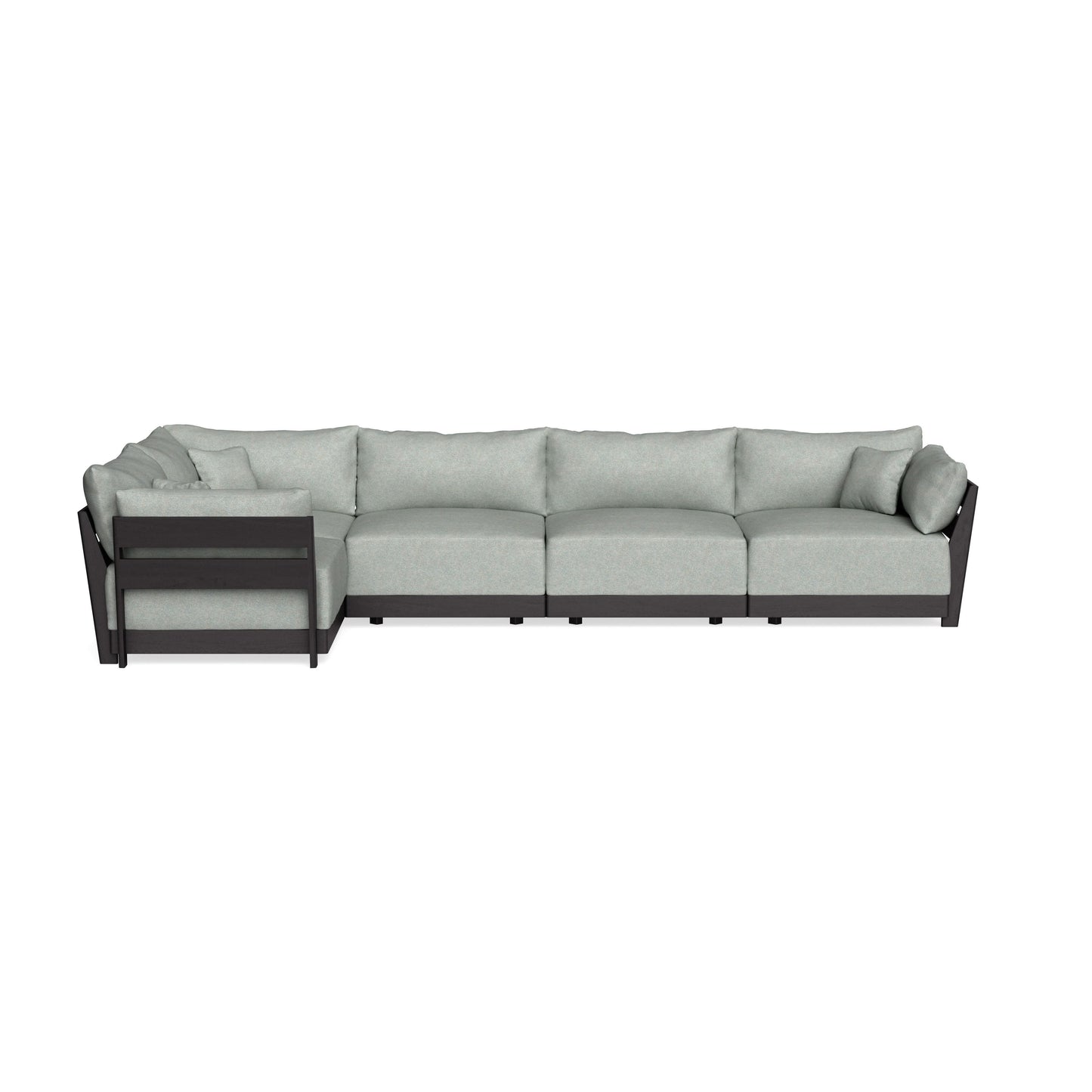 Modular Bondi Black 5-Seater L-Sectional in Spa | Classic Blend