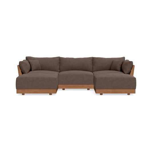 Modular Bondi Espresso 3-Seater U-Sectional in Chocolate | Classic Blend