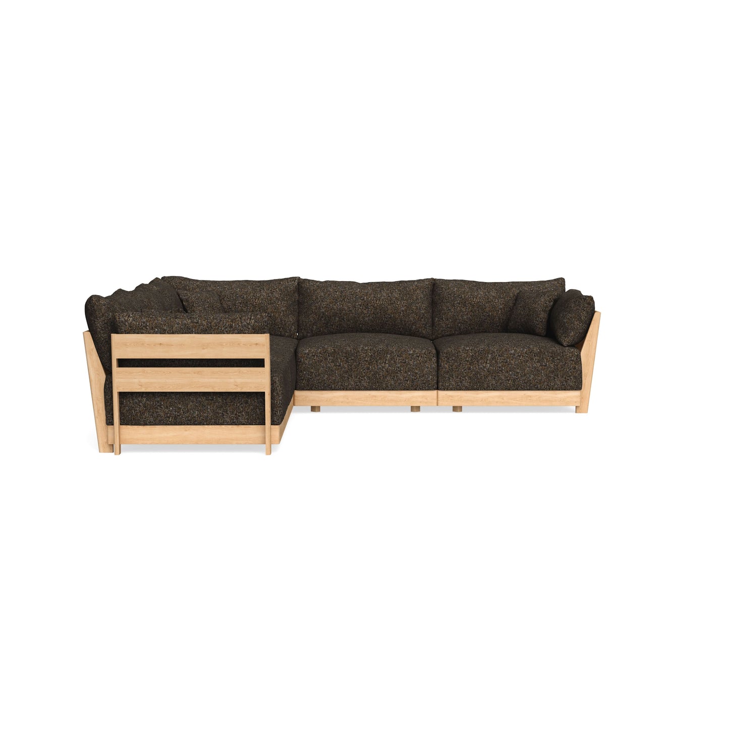 Modular Bondi Latte 5-Seater Corner Sectional in Phantom | Memory Foam Blend
