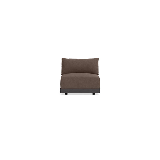 Modular Bondi Black Armless Chair in Chocolate | Classic Blend