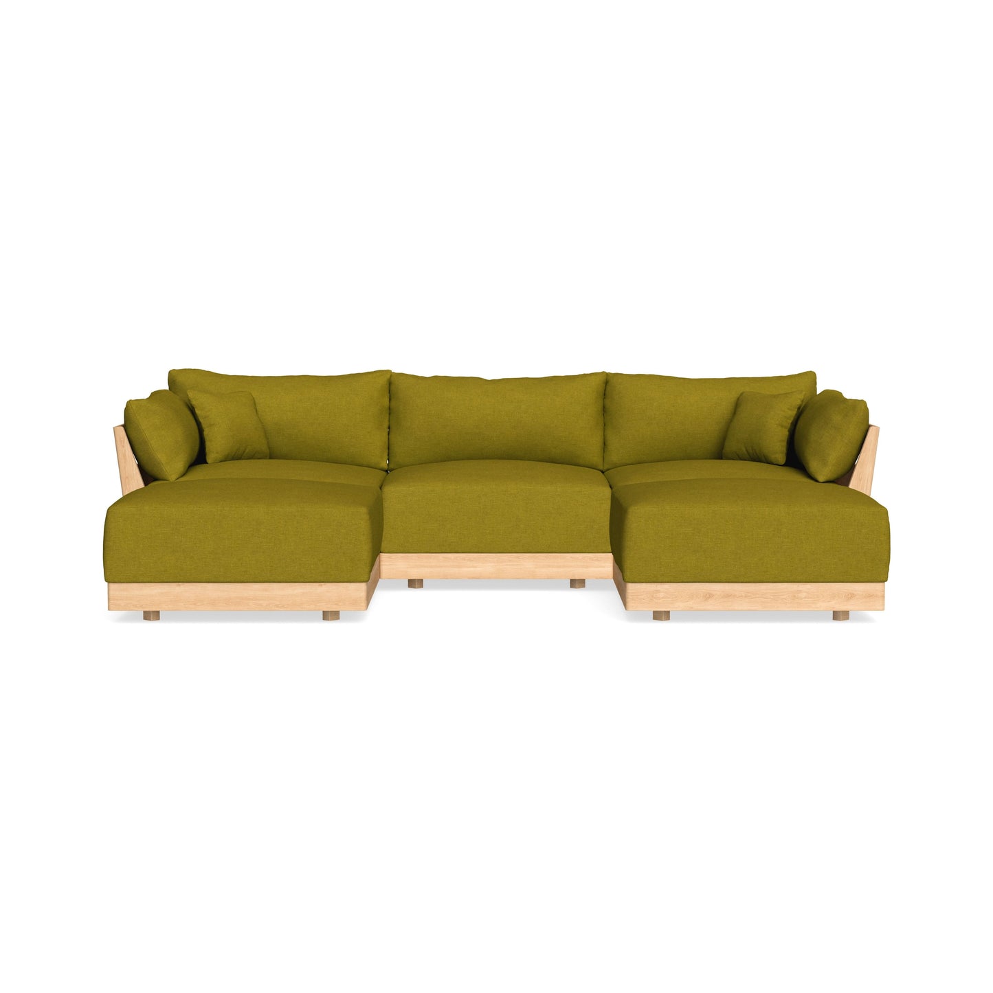 Slipcover Only - Modular Bondi 3-Seater U-Sectional in Olive Green