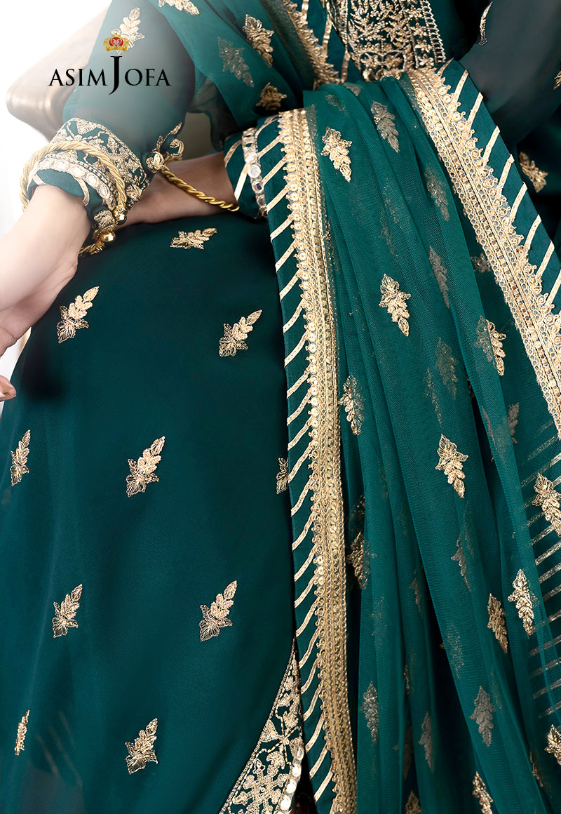 AJJM-12 EMBROIDERED GEORGETTE , ORGANZA 3 PCS