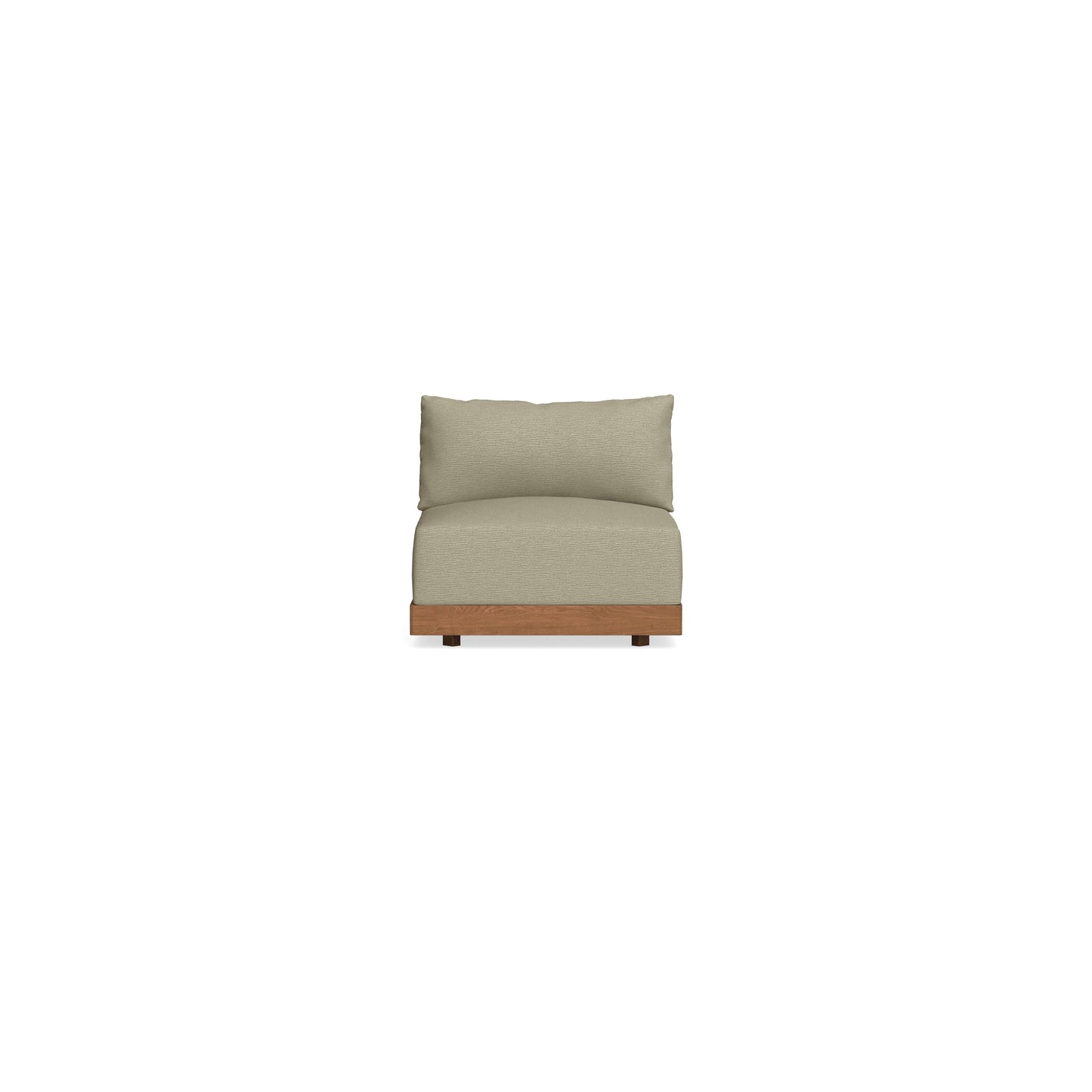 Modular Bondi Espresso Armless Chair in Cappuccino | Memory Foam Blend
