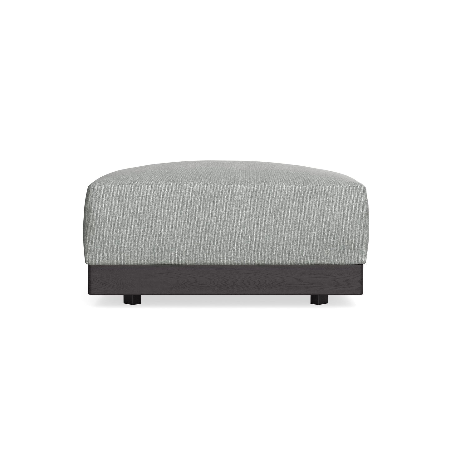 Modular Bondi Black Ottoman in Storm Gray | Memory Foam Blend