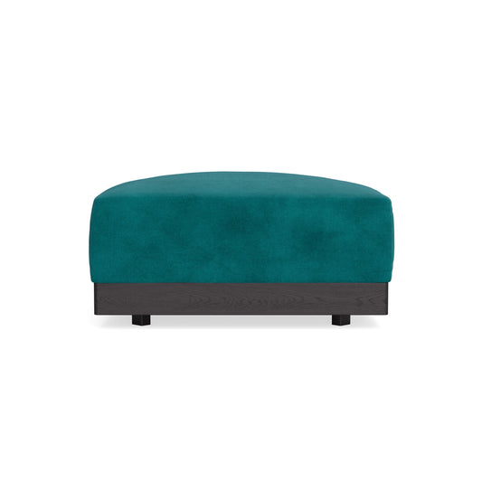 Modular Bondi Black Ottoman in Peacock | Memory Foam Blend