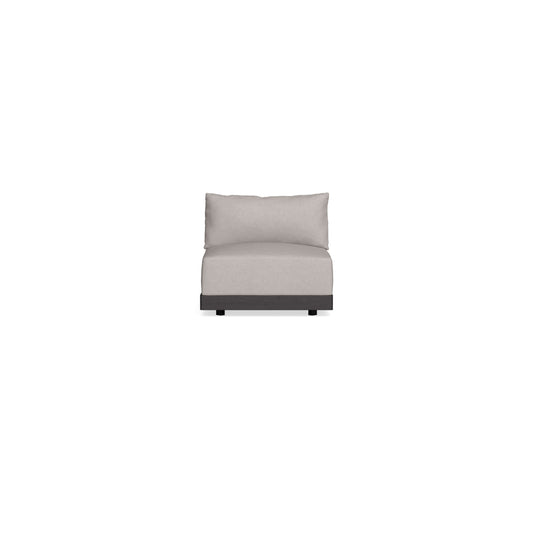 Modular Bondi Black Armless Chair in Cloud | Memory Foam Blend