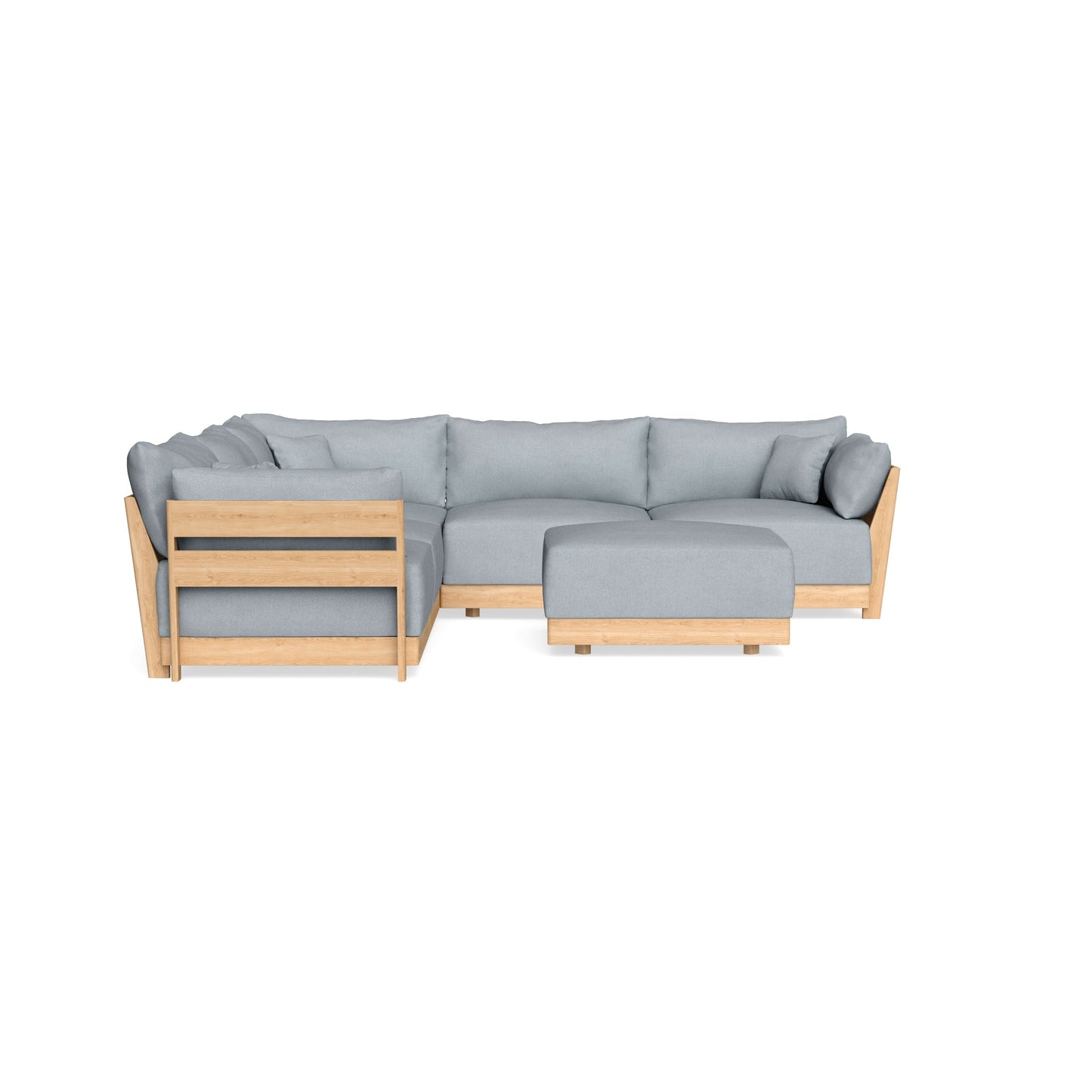 Slipcover Only - Modular Bondi 5-Seater Corner Sectional + Ottoman in Ash