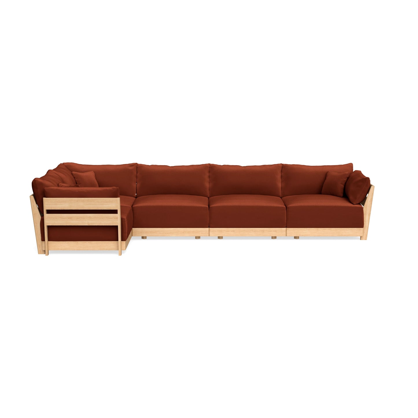 Slipcover Only - Modular Bondi 5-Seater L-Sectional in Rust