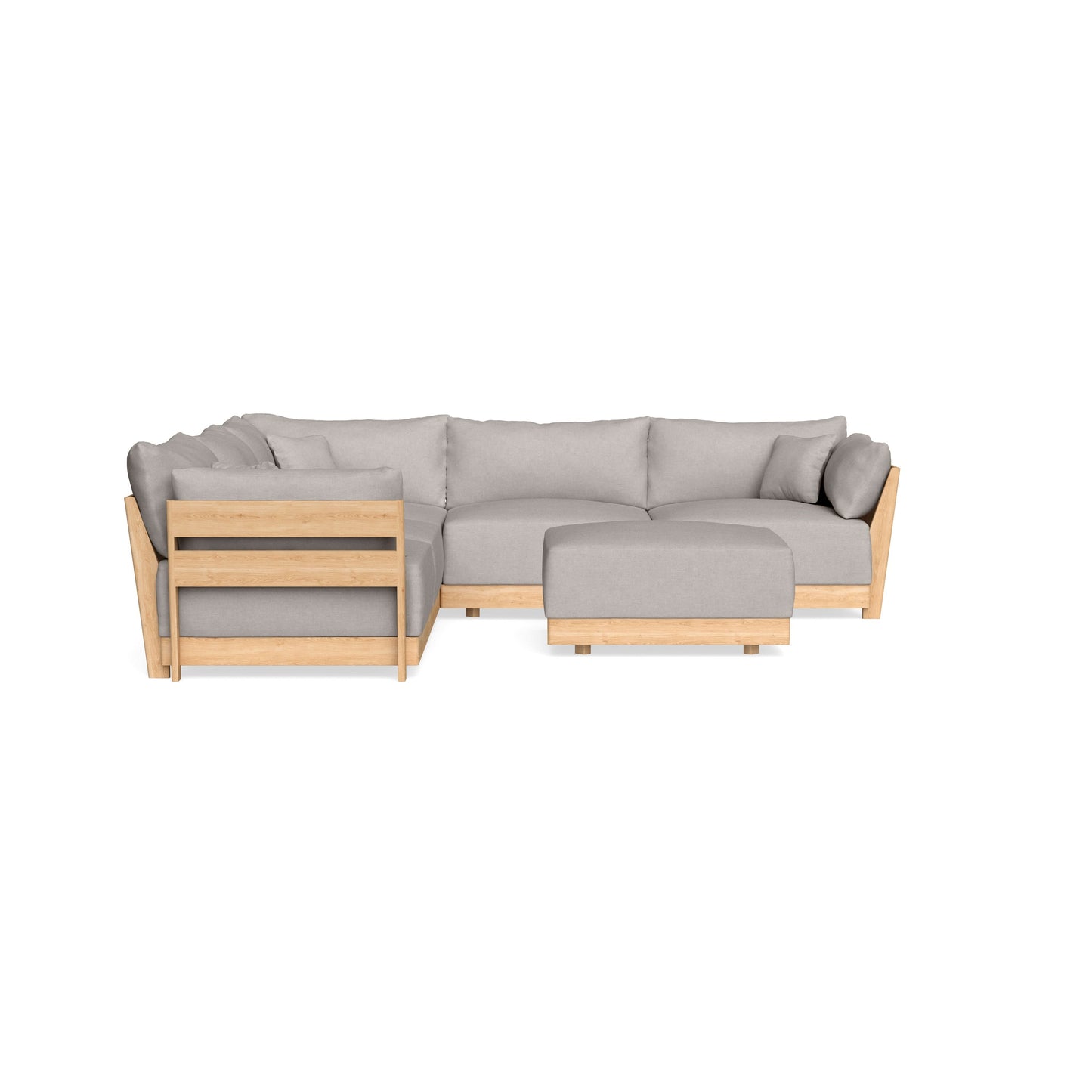 Slipcover Only - Modular Bondi 5-Seater Corner Sectional + Ottoman in Cloud