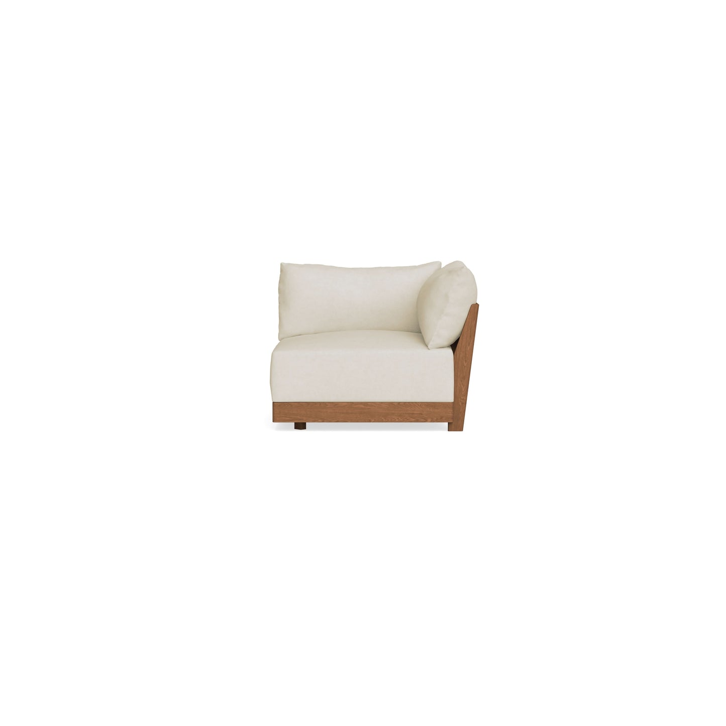 Modular Bondi Espresso Corner Chair in Mascarpone | Memory Foam Blend