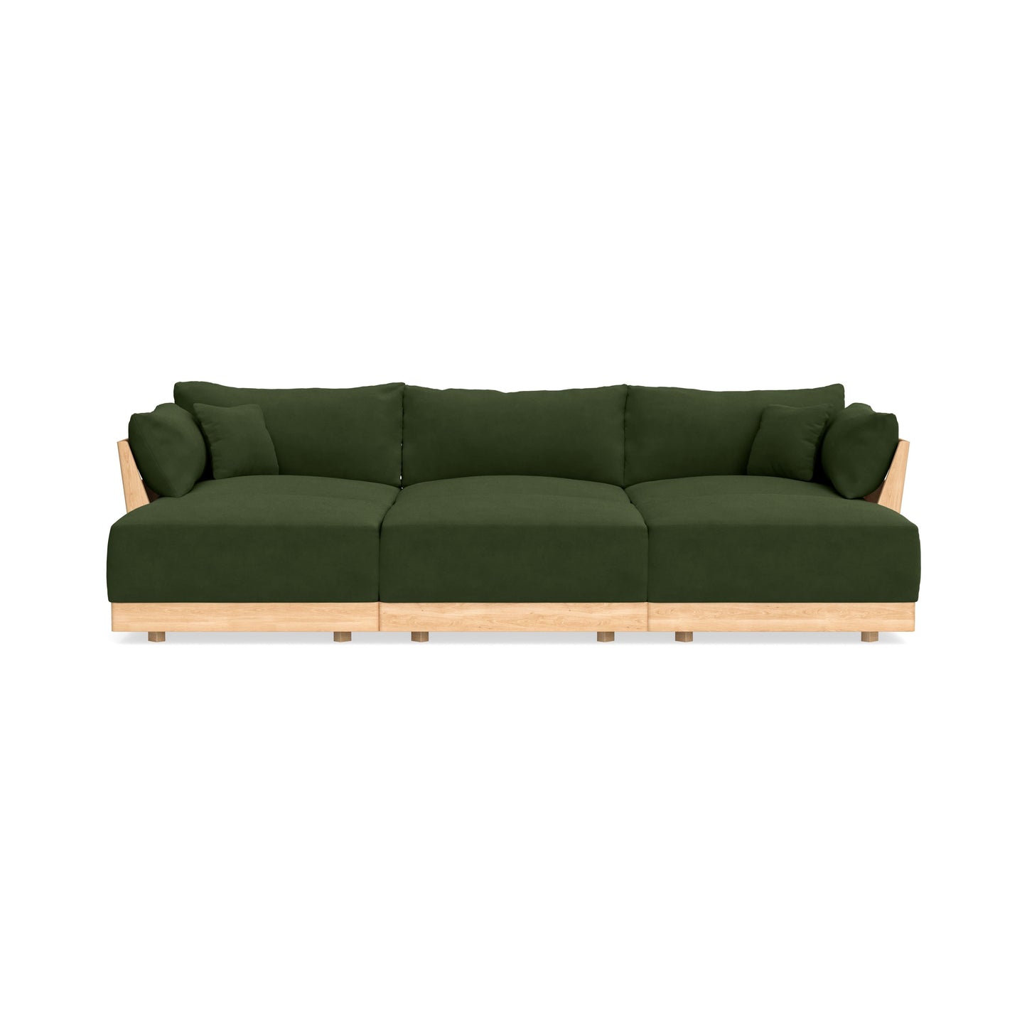 Slipcover Only - Modular Bondi 3-Seater Daybed Sofa Sectional in Tuscan Green