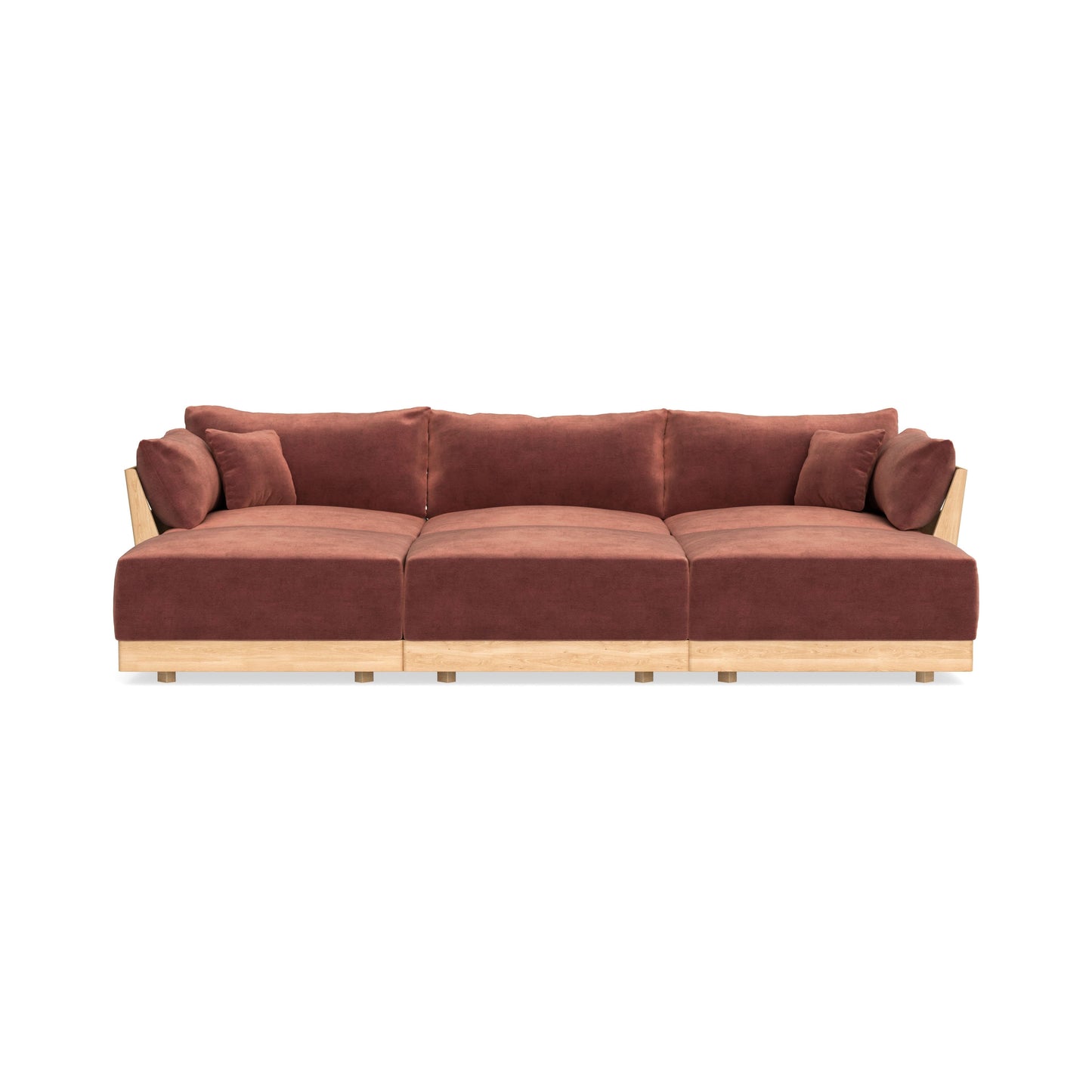 Slipcover Only - Modular Bondi 3-Seater Daybed Sofa Sectional in Spice