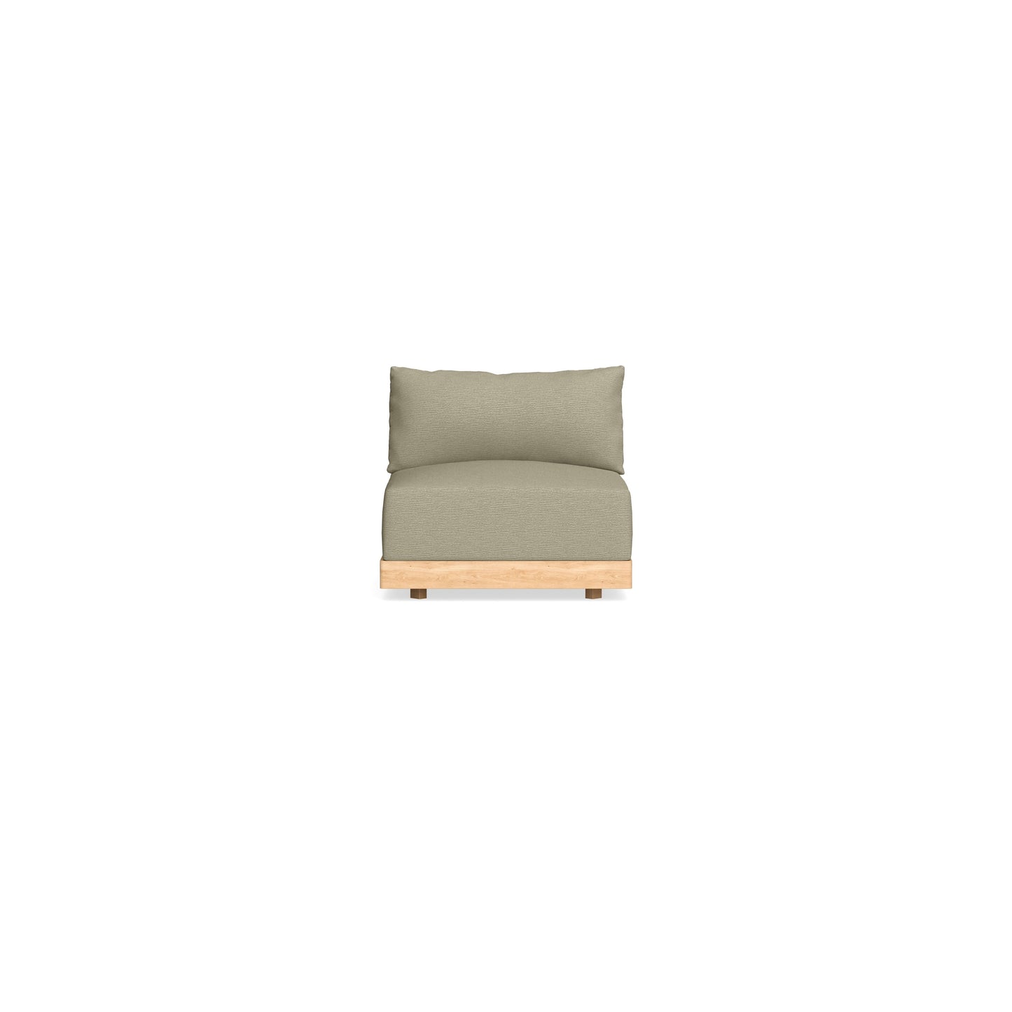 Modular Bondi Latte Armless Chair in Cappuccino | Memory Foam Blend