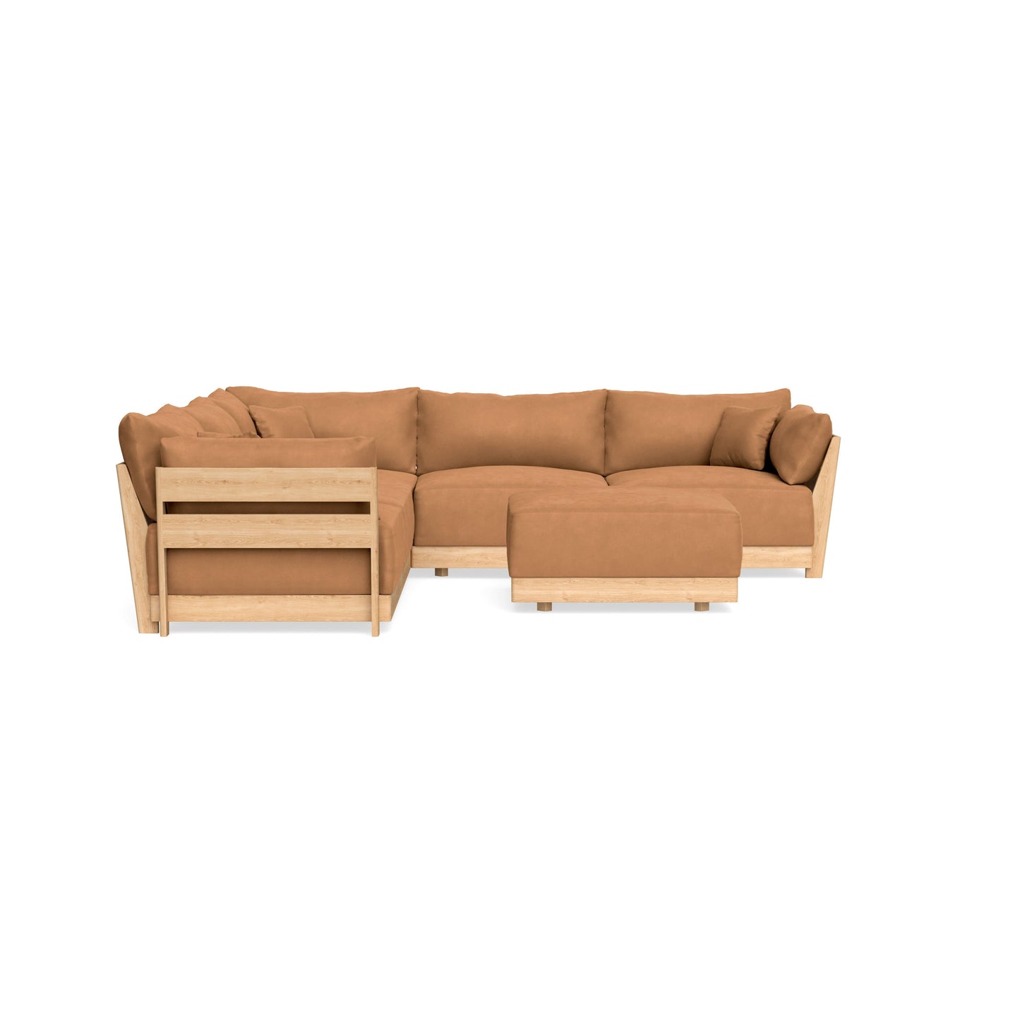 Slipcover Only - Modular Bondi 5-Seater Corner Sectional + Ottoman in Cheddar