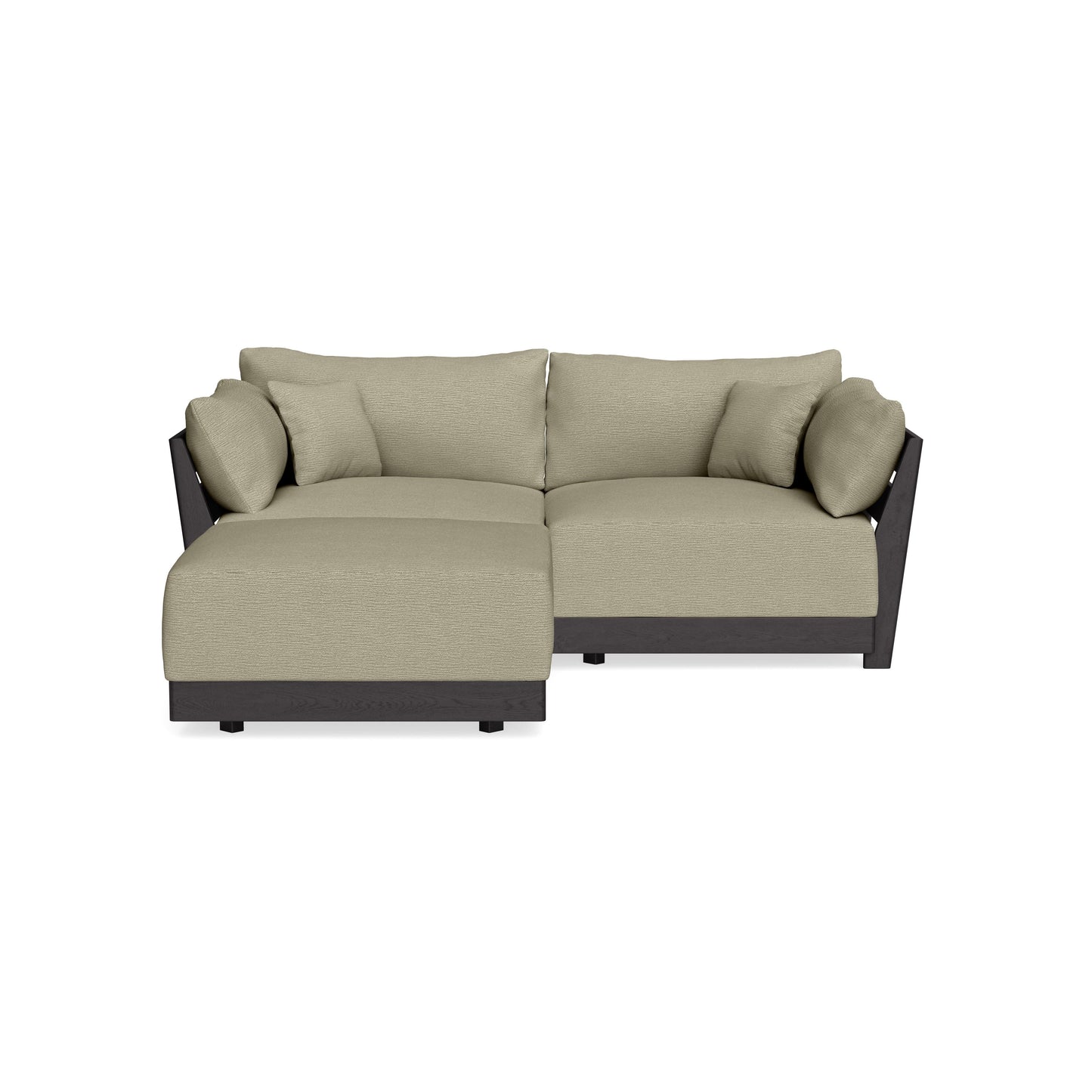 Modular Bondi Black 2-Seater Sectional in Cappuccino | Classic Blend