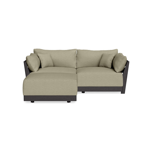 Modular Bondi Black 2-Seater Sectional in Cappuccino | Classic Blend