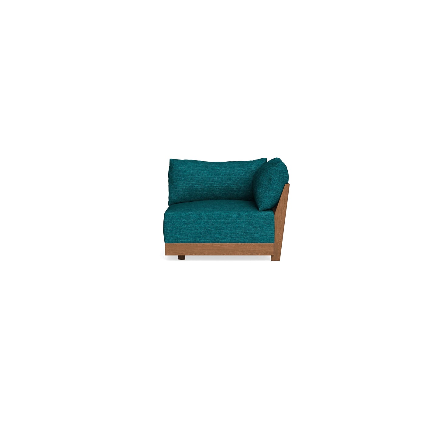Modular Bondi Espresso Corner Chair in Marine Teal | Memory Foam Blend