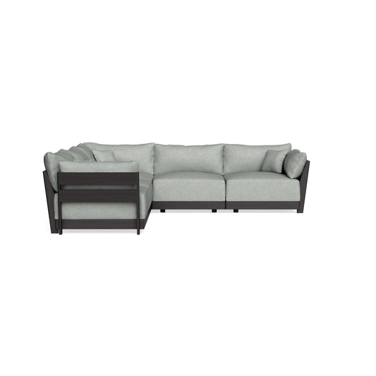 Modular Bondi Black 5-Seater Corner Sectional in Spa | Classic Blend