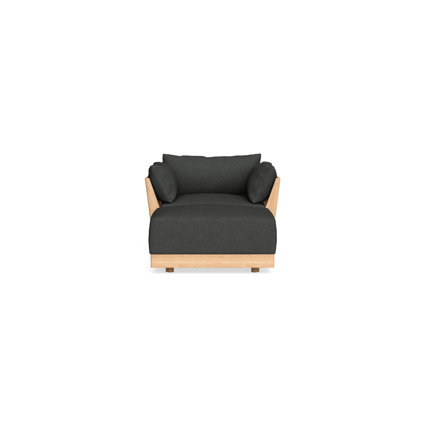 Slipcover Only - Modular Bondi Armchair + Ottoman in Raven Gray