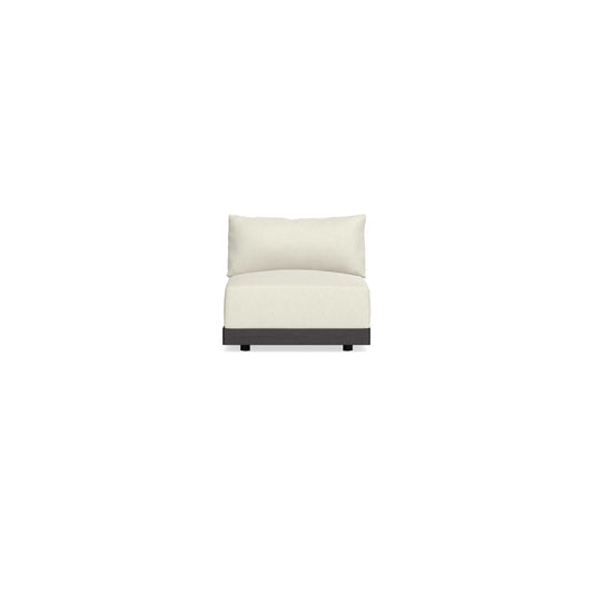 Modular Bondi Black Armless Chair in Eggshell | Memory Foam Blend