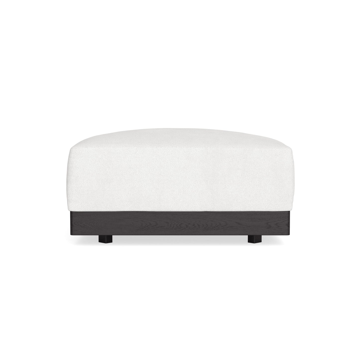 Modular Bondi Black Ottoman in Snow | Memory Foam Blend