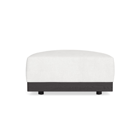 Modular Bondi Black Ottoman in Snow | Memory Foam Blend