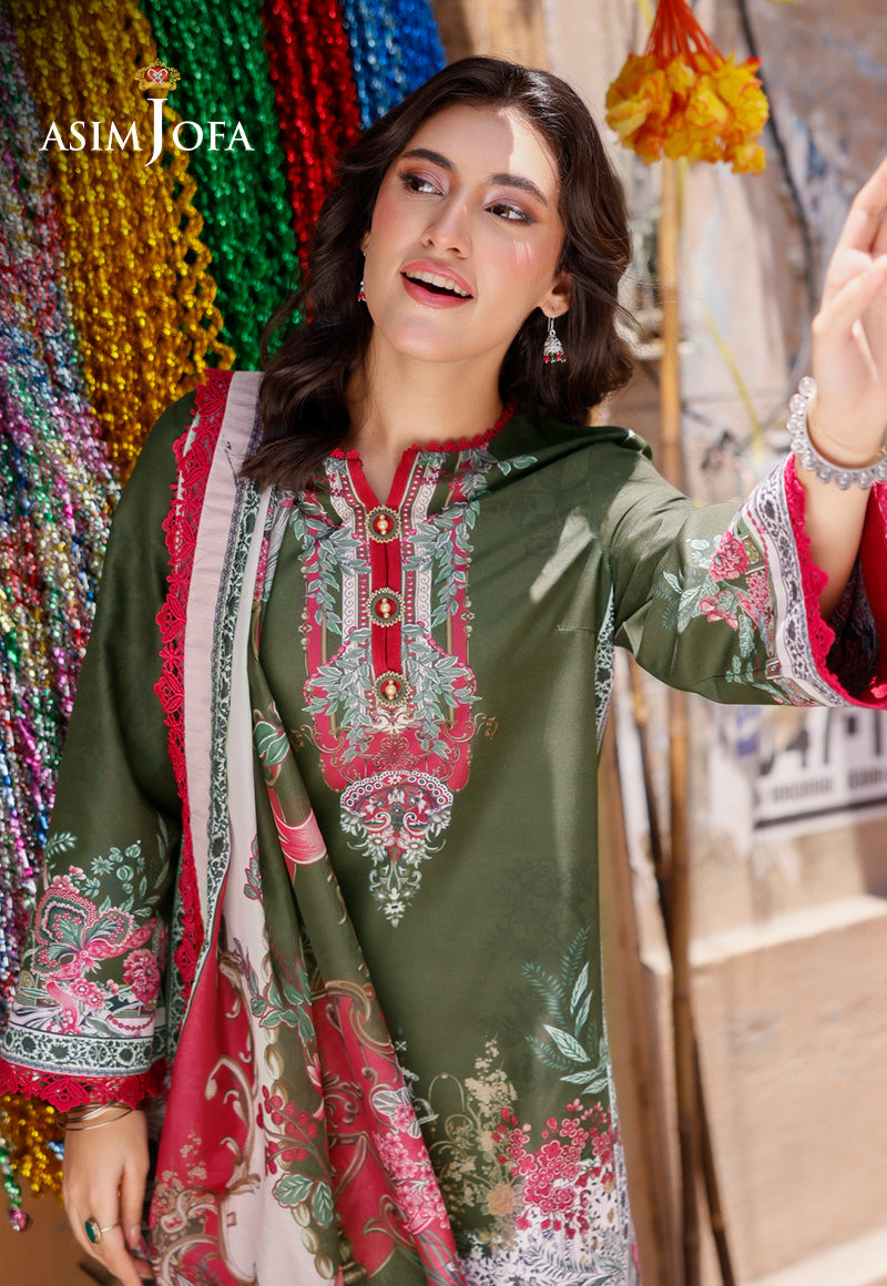 AJPL-08 PRINTED ARABIC LAWN 3 PCS