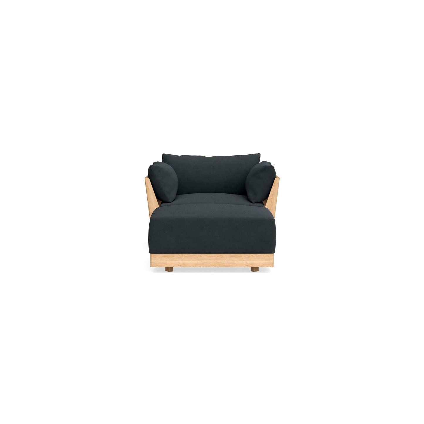 Slipcover Only - Modular Bondi Armchair + Ottoman in Obsidian