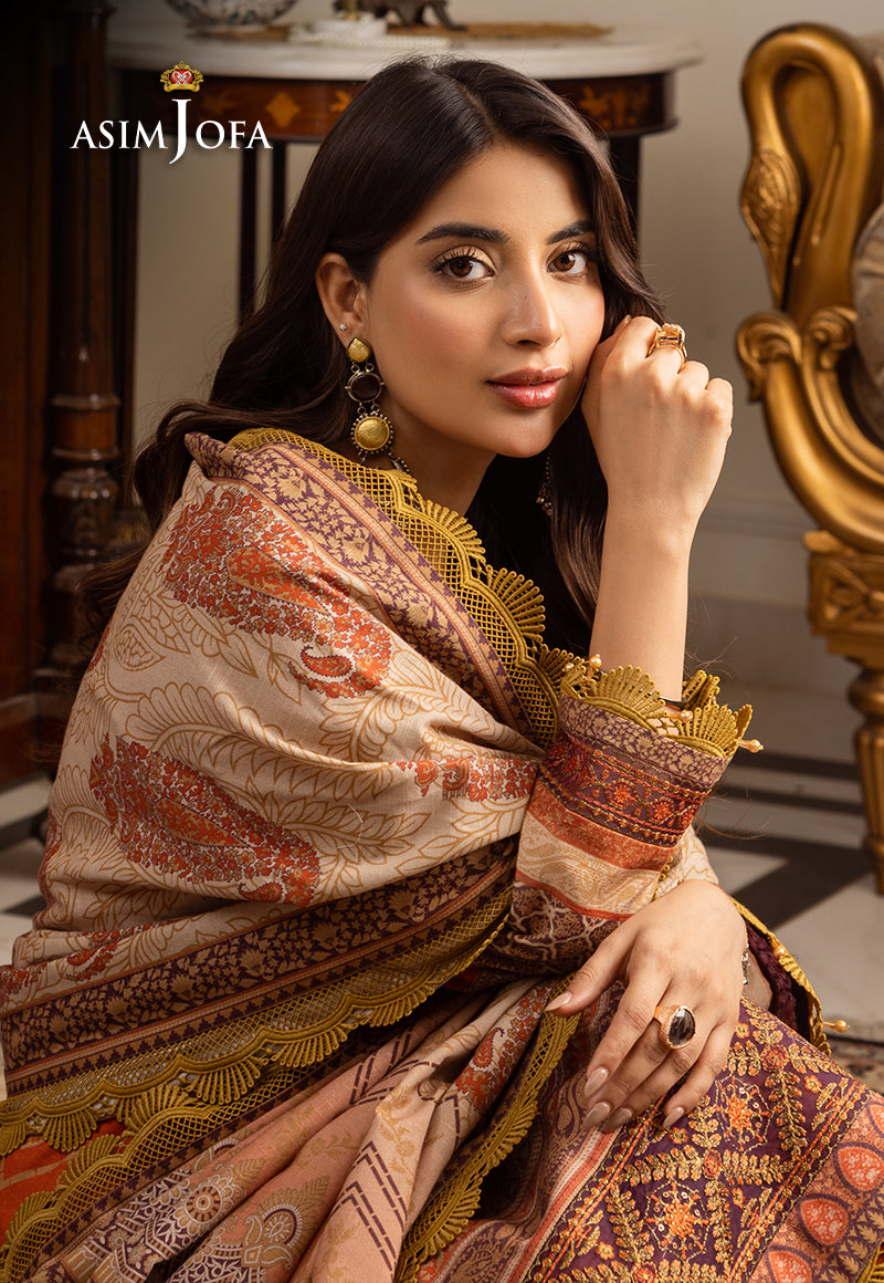 AJIWP-12 STITCHED EMBROIDERED KHADDAR 3 PCS