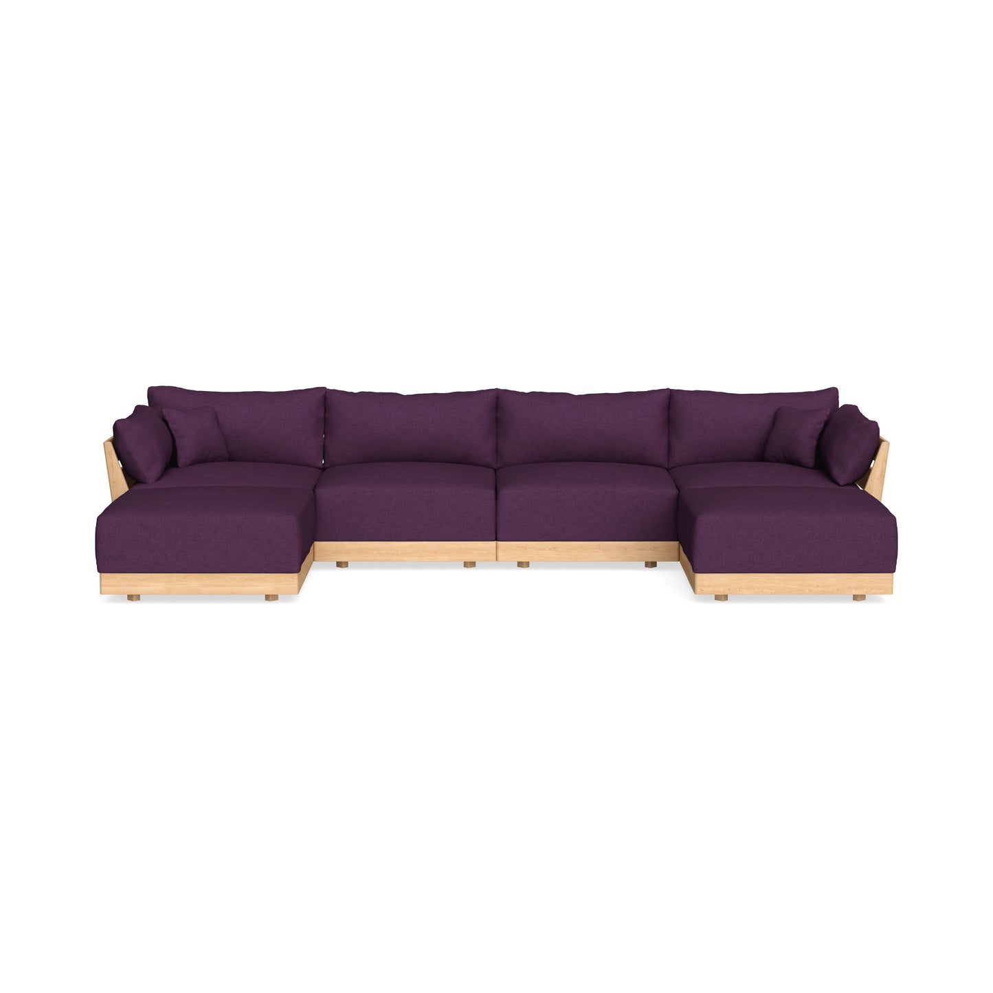 Slipcover Only - Modular Bondi 4-Seater U-Sectional in Aubergine
