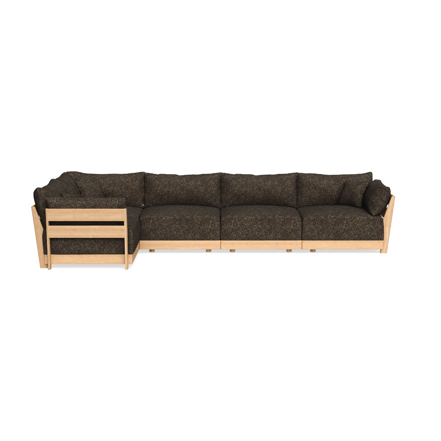 Modular Bondi Latte 5-Seater L-Sectional in Phantom | Classic Blend