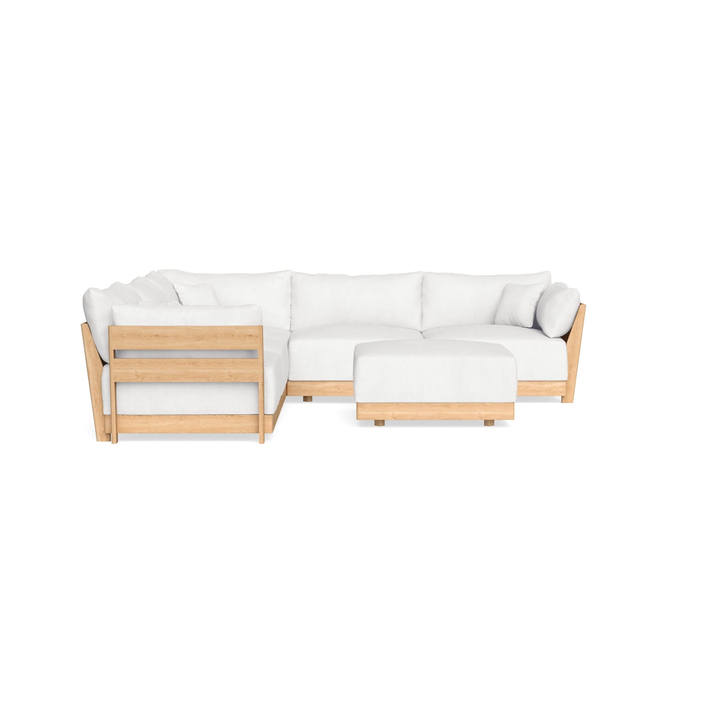 Slipcover Only - Modular Bondi 5-Seater Corner Sectional + Ottoman in Snow