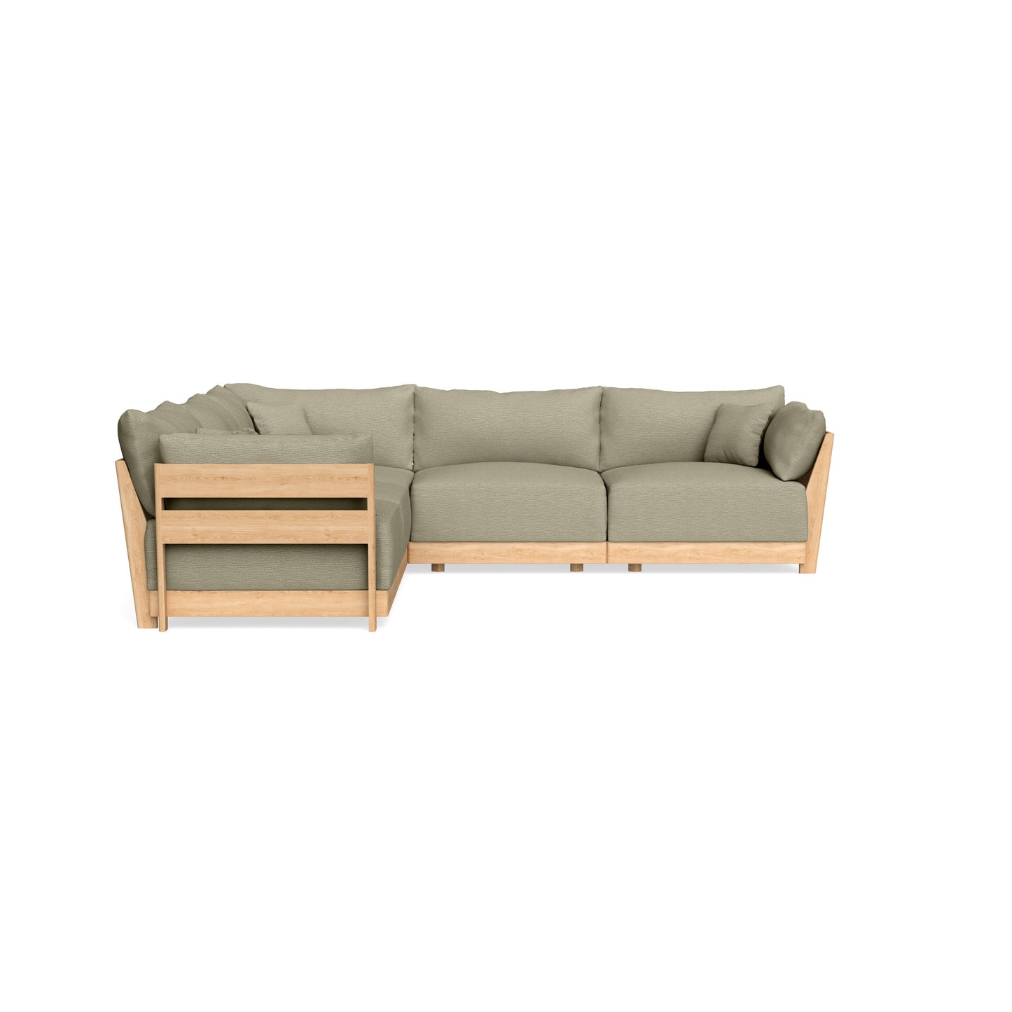 Modular Bondi Latte 5-Seater Corner Sectional in Cappuccino | Memory Foam Blend
