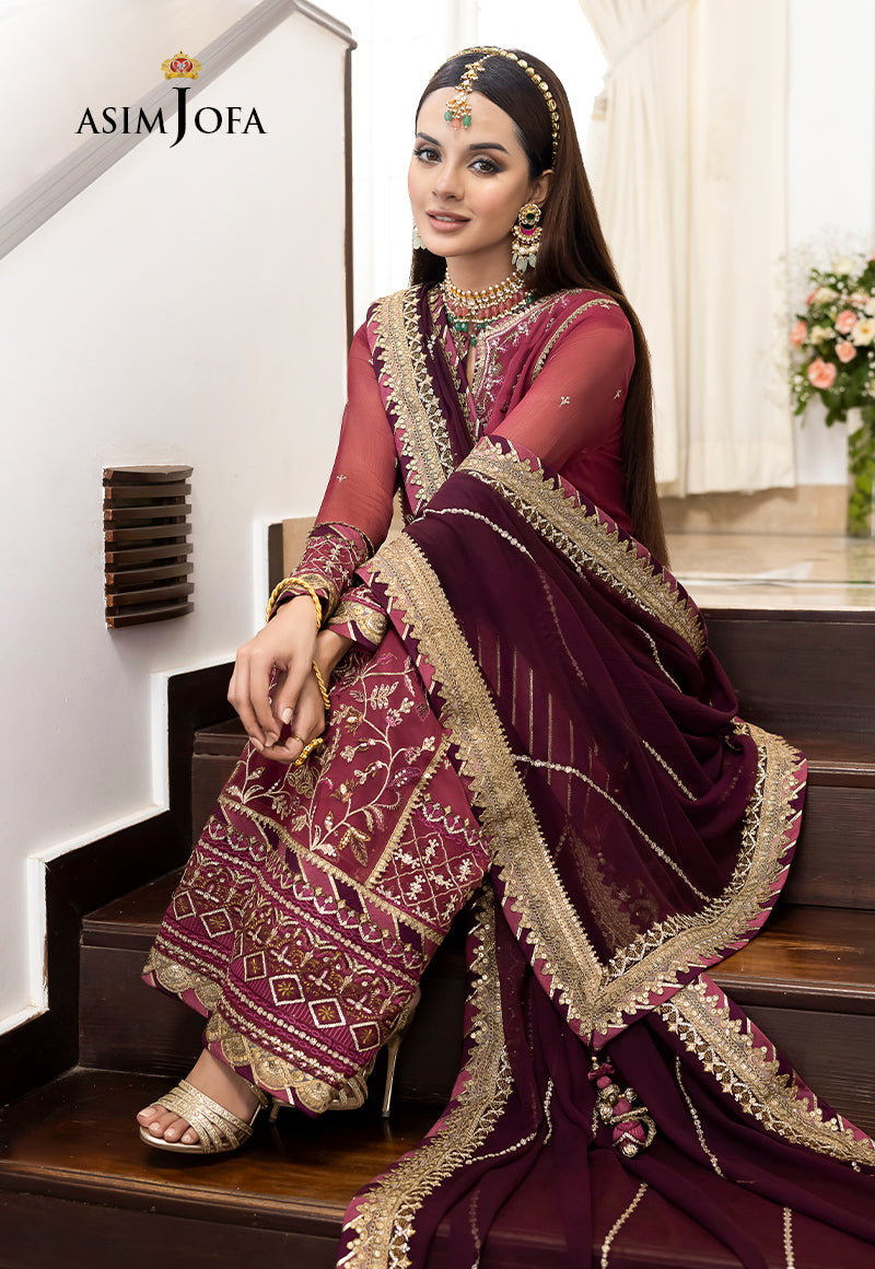 AJJM-24 EMBROIDERED CHIFFON 3 PCS