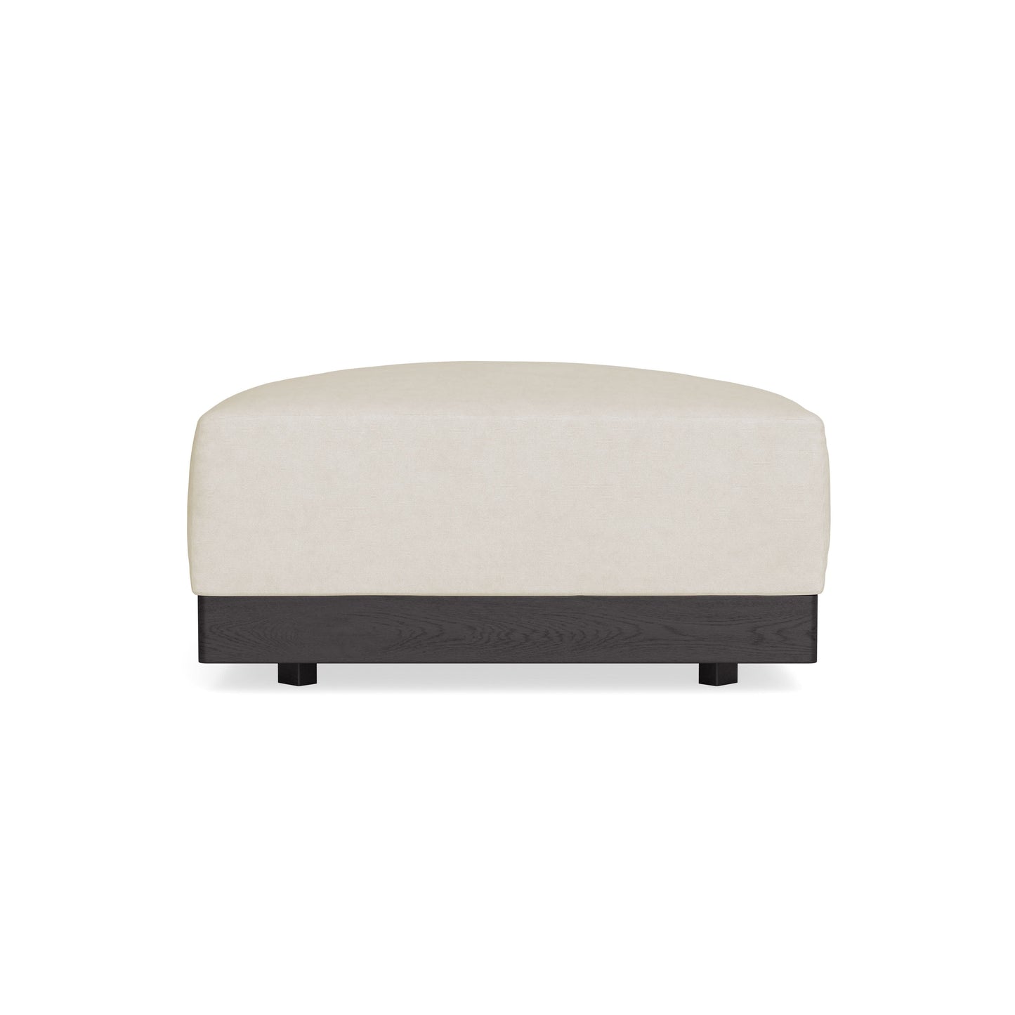 Modular Bondi Black Ottoman in Mascarpone | Memory Foam Blend