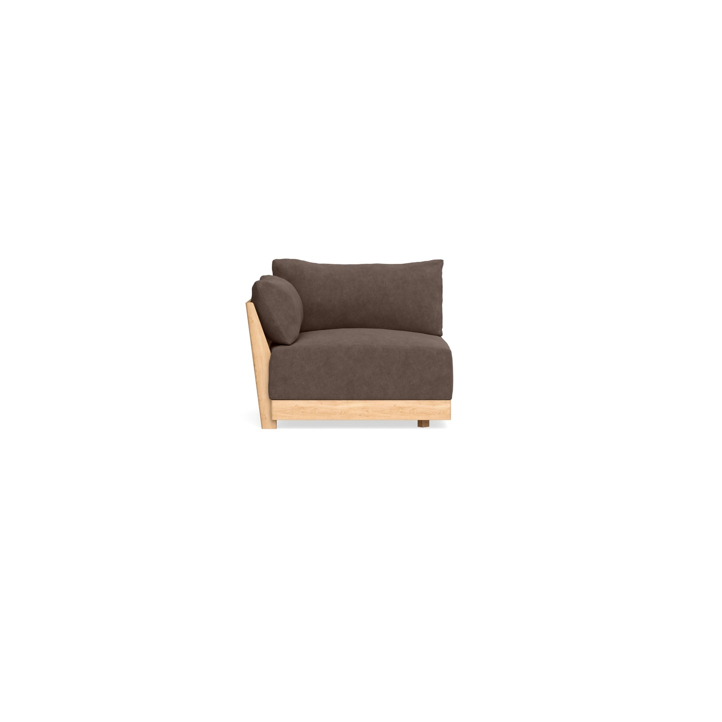 Modular Bondi Latte End Chair in Chocolate | Memory Foam Blend