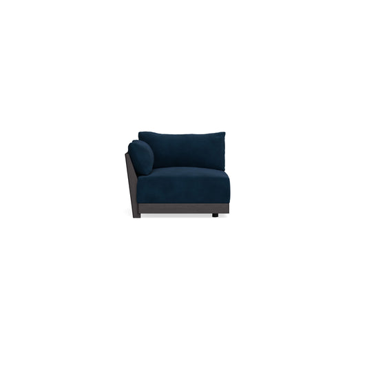 Modular Bondi Black End Chair in Royal Blue | Memory Foam Blend
