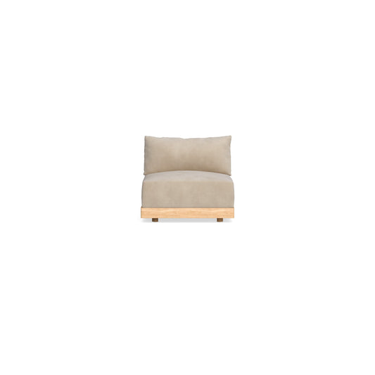 Modular Bondi Latte Armless Chair in Oyster | Memory Foam Blend