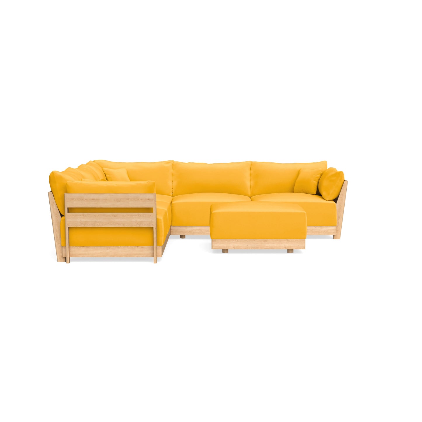 Slipcover Only - Modular Bondi 5-Seater Corner Sectional + Ottoman in Marigold
