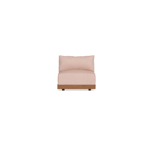 Modular Bondi Espresso Armless Chair in Rose Quartz | Memory Foam Blend