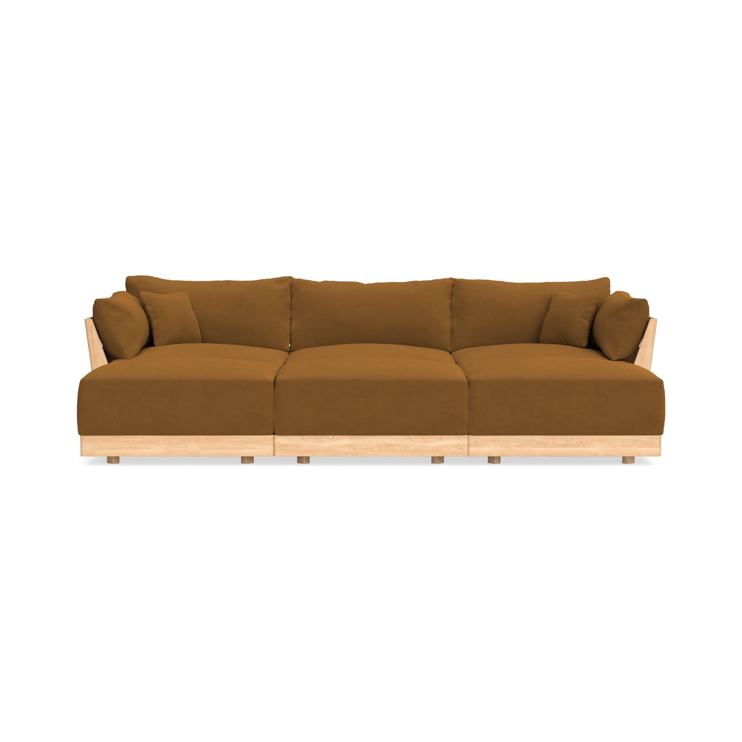 Slipcover Only - Modular Bondi 3-Seater Daybed Sofa Sectional in Cognac