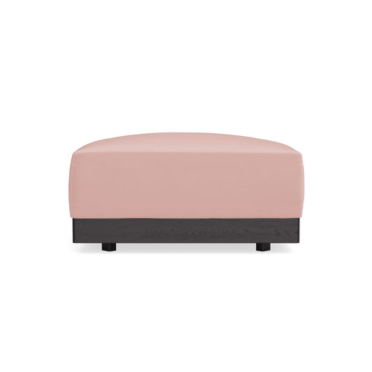 Modular Bondi Black Ottoman in Powder Pink | Memory Foam Blend