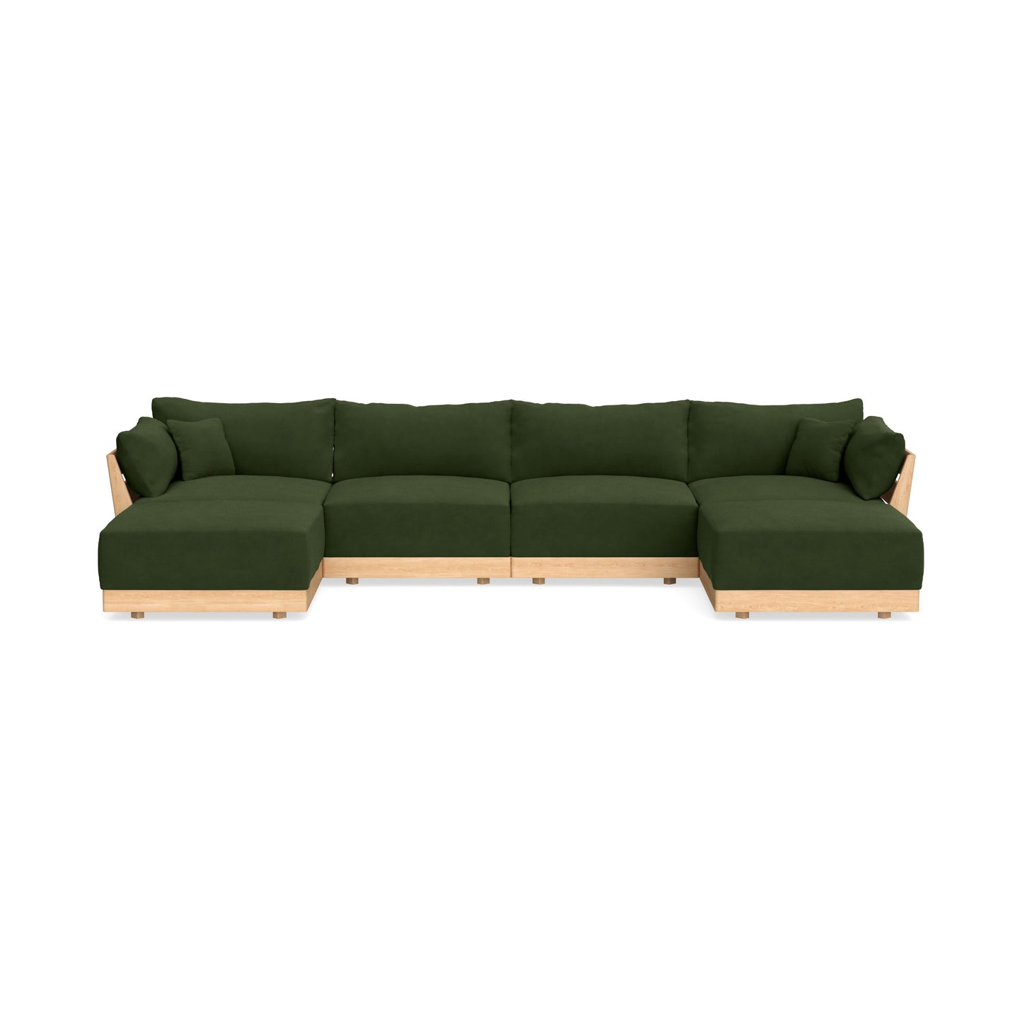 Slipcover Only - Modular Bondi 4-Seater U-Sectional in Tuscan Green