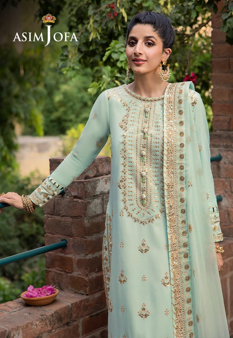 AJSW-11 EMBROIDERED LAWN SILK 3 PCS